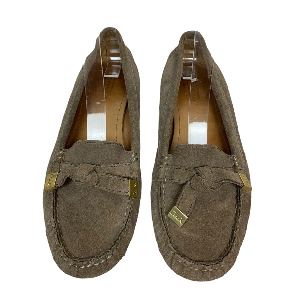 Coach Frida Suede Driving Loafers Brown Size 6 1/2